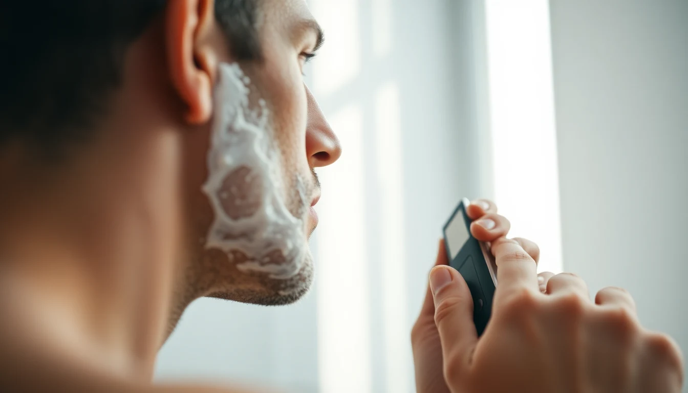 How to Use a Foil Shaver: Complete Step-by-Step Guide — man using electric razor