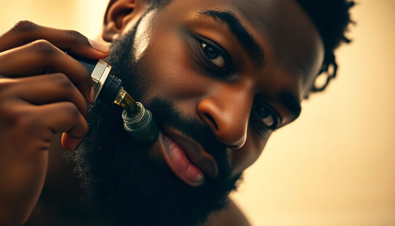 How to Use Beard Balm (Step-by-Step Guide) — man applying beard oil to beard