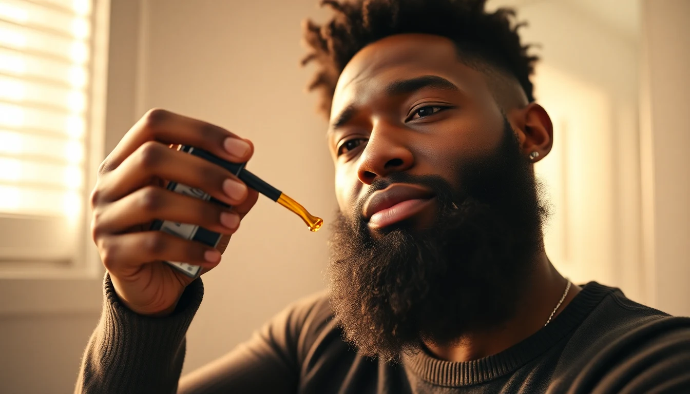 How to Use Beard Balm (Step-by-Step Guide) — man applying beard oil to beard