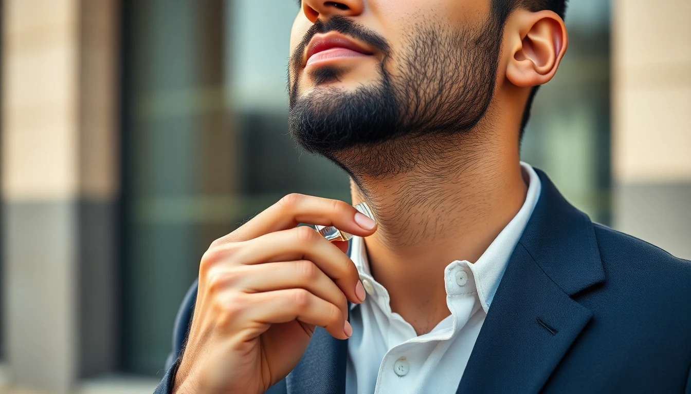 Oud Fragrance Layering Guide: How to Build a Signature Scent — man applying cologne