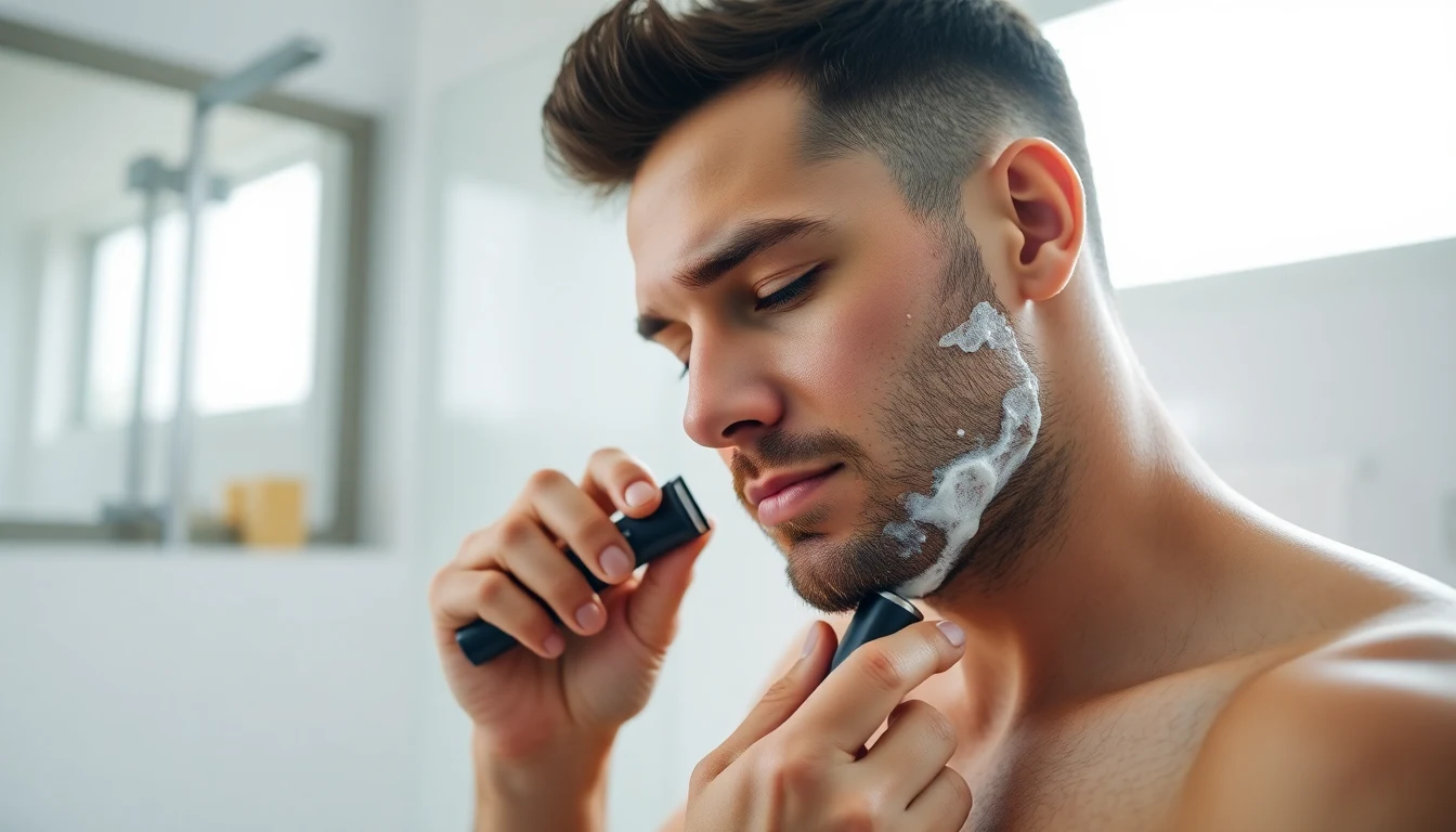 Can You Use Shaving Cream with an Electric Razor? — man using electric razor