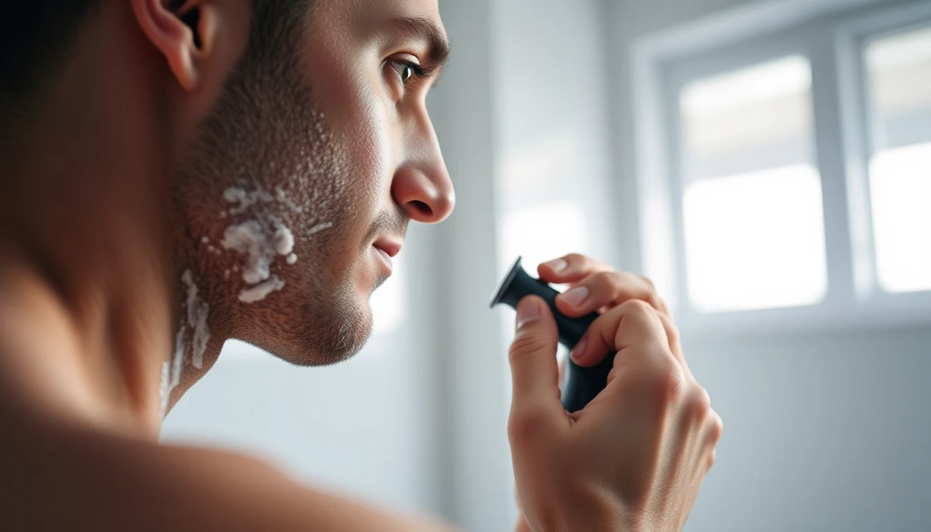 Can You Use Shaving Cream with an Electric Razor? — man using electric razor
