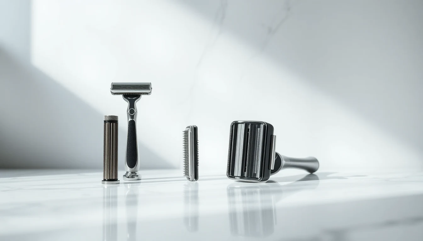 Single Blade vs Multi-Blade Razors: Which Gives a Better Shave? — razor blade comparison product photography