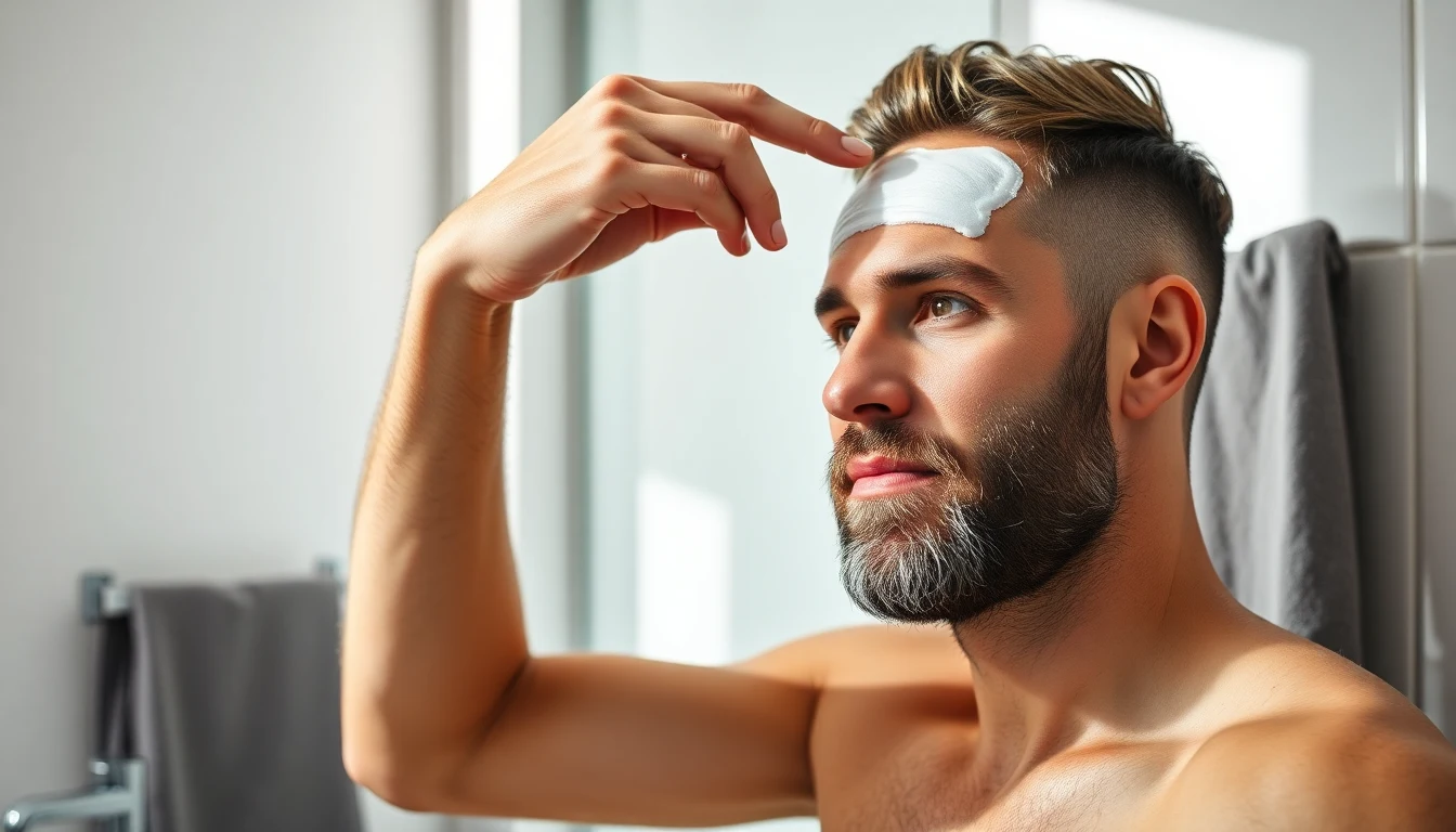 Turban Hair Care: Scalp Health, Traction Prevention, and Daily Routine — man applying scalp treatment