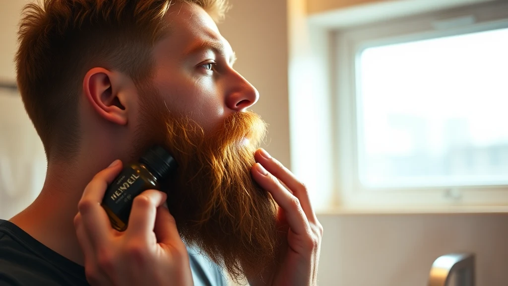 Ginger Beard Care: How to Maintain and Protect Your Copper Beard — man applying beard oil to beard