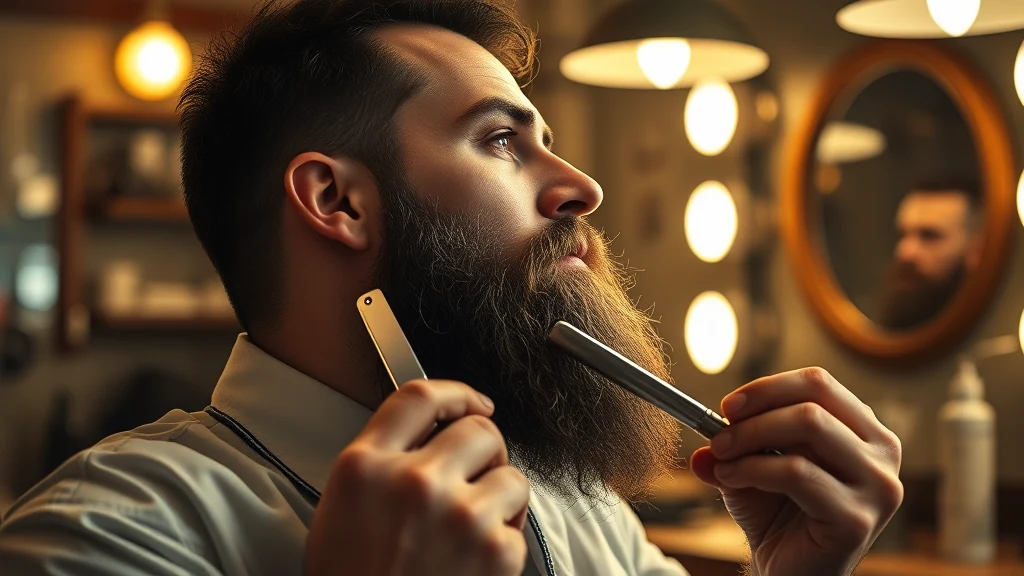 Halachic Shaving: The Complete Guide to Electric Shavers for Observant Jewish Men — man shaving with straight razor