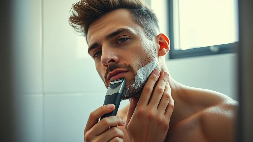 How to Sharpen Electric Razor Blades (Foil and Rotary Methods) — man using electric razor