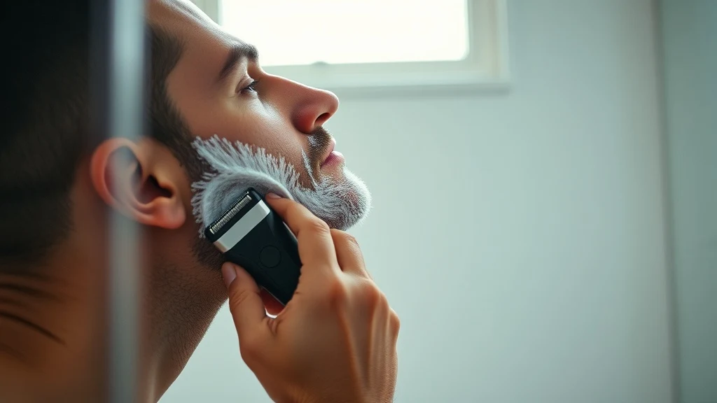 How to Sharpen Razor Blades at Home (3 Methods That Actually Work) — man using electric razor