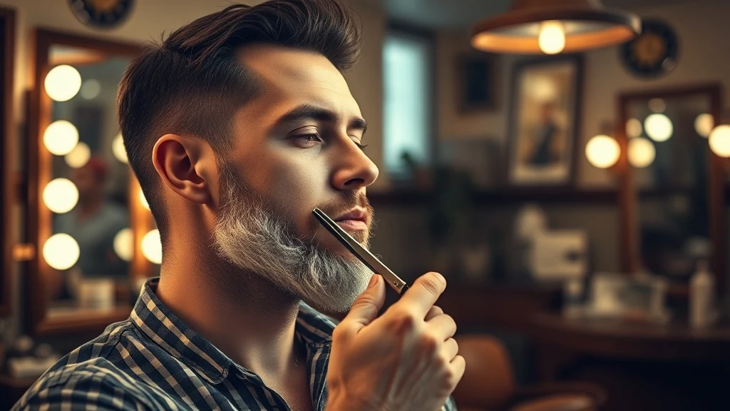 How to Shave with a Straight Razor: Beginner’s Complete Guide — man shaving with straight razor