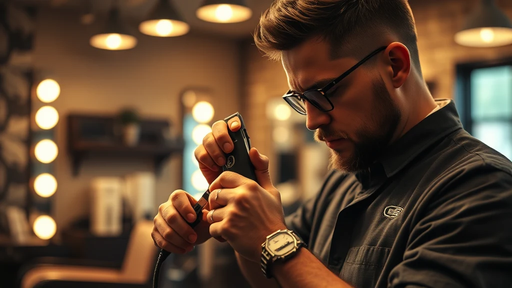 How to Use Hair Clippers — Complete Beginner’s Guide — barber maintaining hair clippers