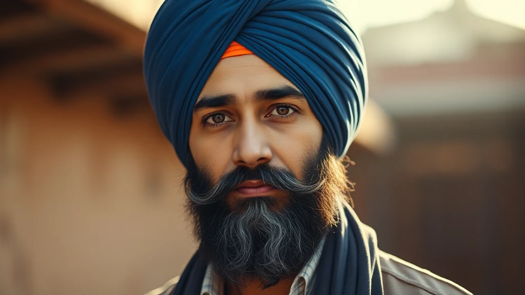 Joora Care Guide for Sikh Men: How to Tie, Maintain, and Keep Your Topknot Healthy — Sikh man with turban kesh hair care