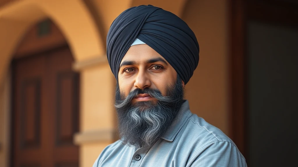 Kesh Care: The Complete Hair Health Guide for Sikh Men — Sikh man with turban kesh hair care
