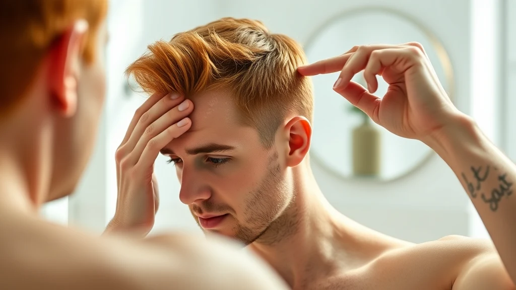 Scalp Psoriasis and Sensitivity in Redhead Men: Managing Flares Without Harsh Treatments — man applying scalp treatment
