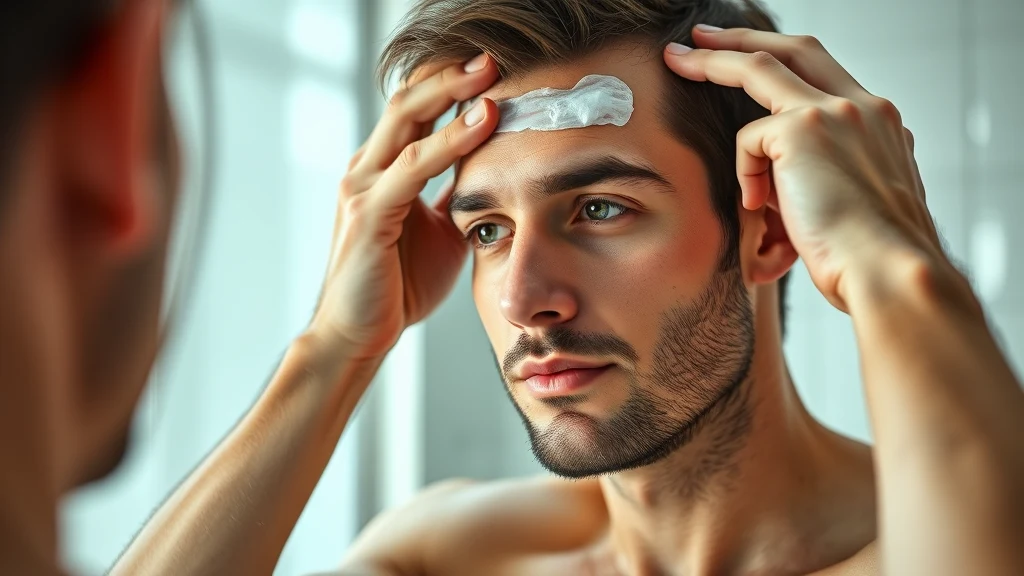 Sensitive Scalp and Dandruff in Men: A Nordic Approach to Flake-Free Hair — man applying scalp treatment