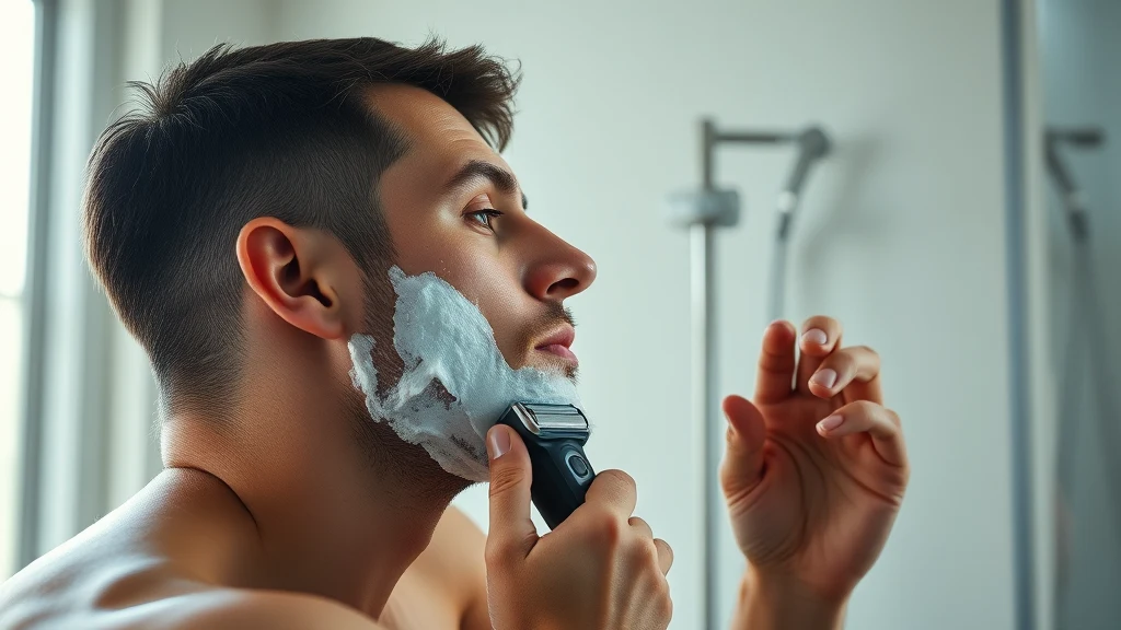 Can You Use Shaving Cream with an Electric Razor? — man using electric razor