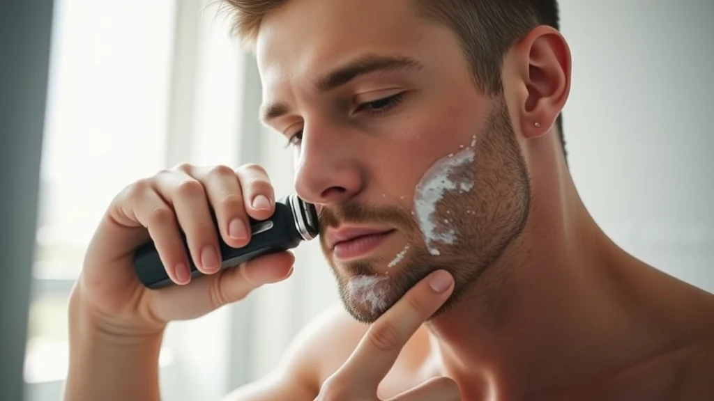 Can You Use Shaving Cream with an Electric Razor? — man using electric razor