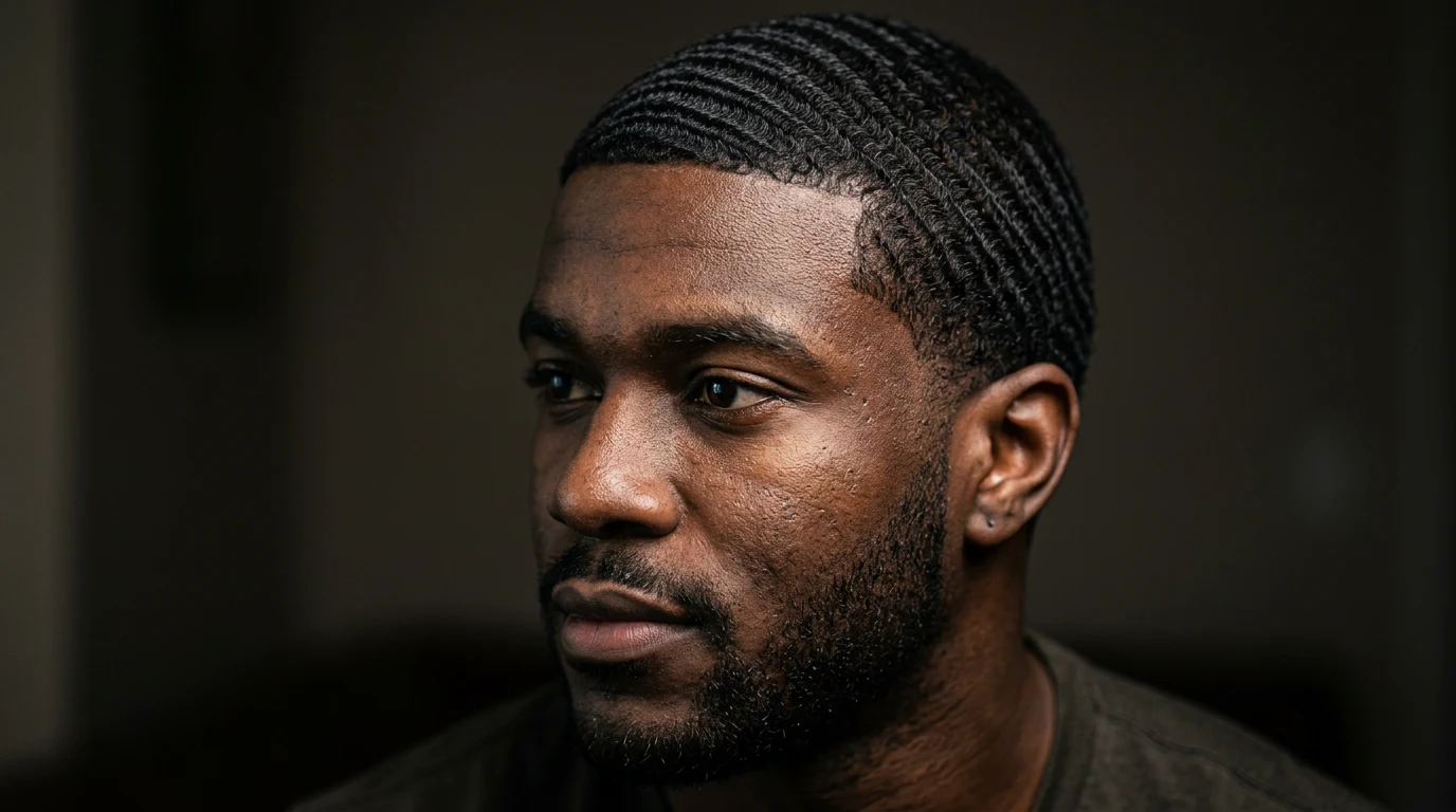 360 Waves: The Complete Beginner’s Guide to Getting and Keeping Your Pattern — Black man with 360 waves hairstyle