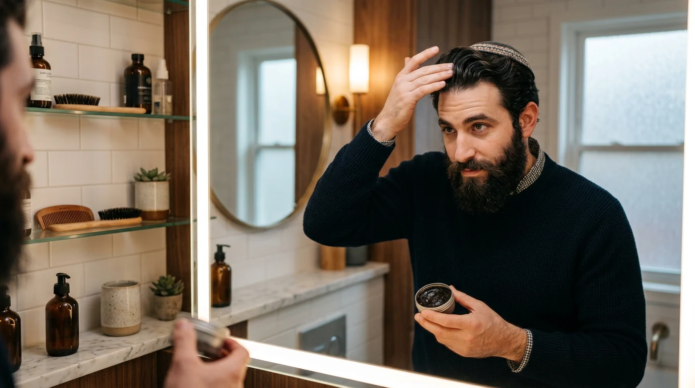 Best Jewish Barbers in Los-Angeles (2026) — man styling hair with hair product