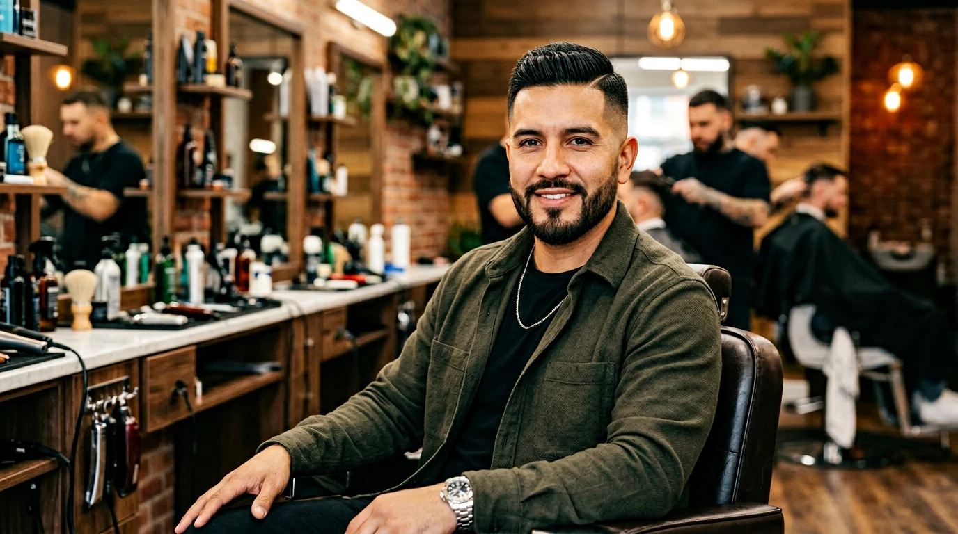 Best Latino Barbers in Houston (2026) — Latino man with stylish haircut