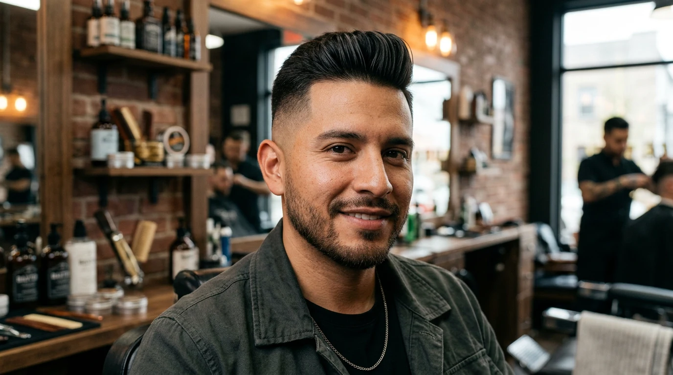 Best Latino Barbers in Houston (2026) — Latino man with stylish haircut