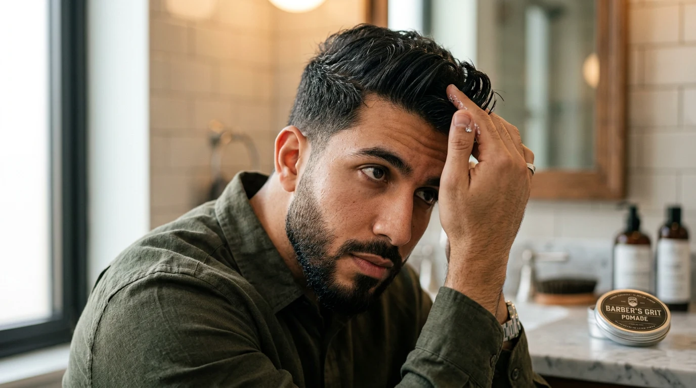 Best Muslim Barbers in Los-Angeles (2026) — man styling hair with hair product